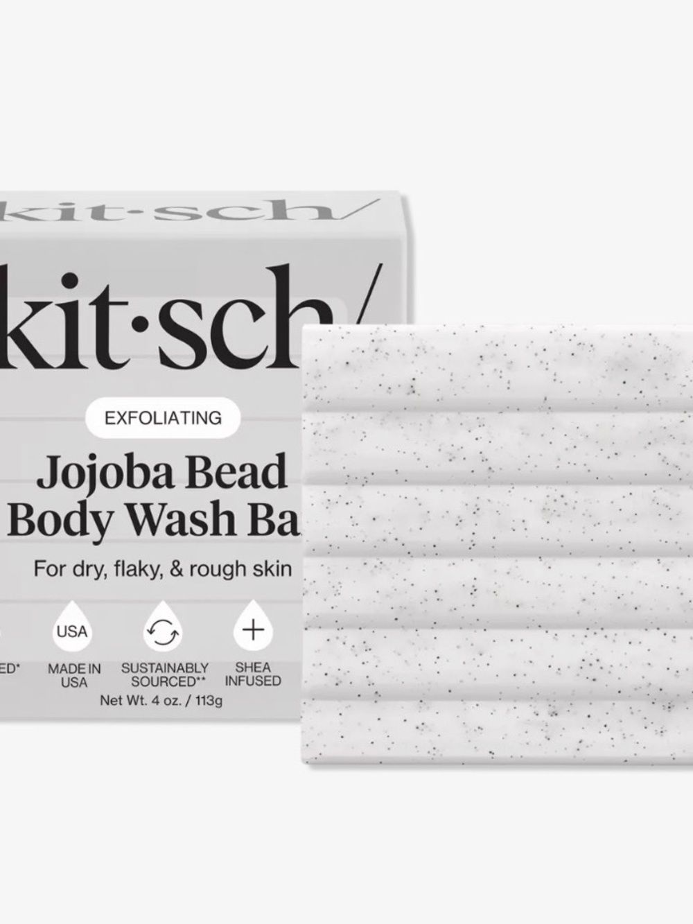 kitsch Exfoliating Jojoba Bead Body Wash Bar